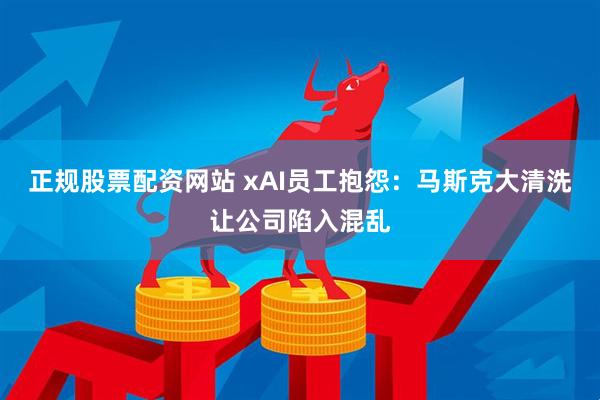 正规股票配资网站 xAI员工抱怨：马斯克大清洗让公司陷入混乱
